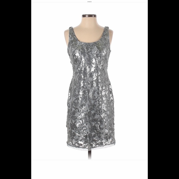 AQUA Sequined Formal Cocktail Dress Sz 4 - Picture 4 of 6